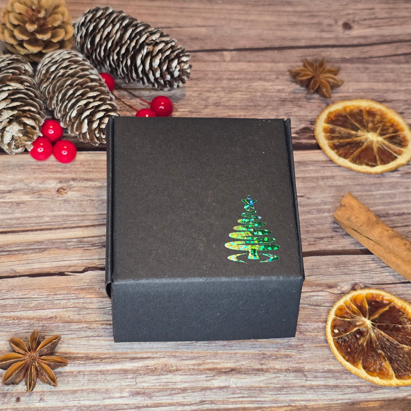 Pre Order - Winter Soap Handcrafted Festive Soap with Mistletoe Spice Fragrance and Pine Tree Design 130g for Cold Weather Seasonal Use