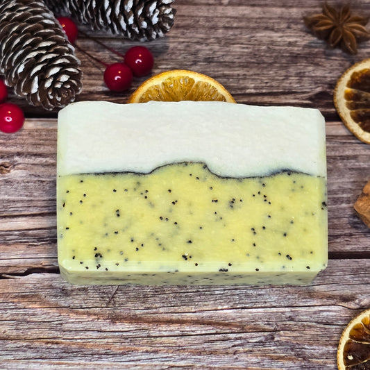 Pre Order Lemongrass & Poppy Whisper Soap Refreshing Aroma Gentle Cleanse for All Skin Types Convenient Bar Format Daily Use Body Care