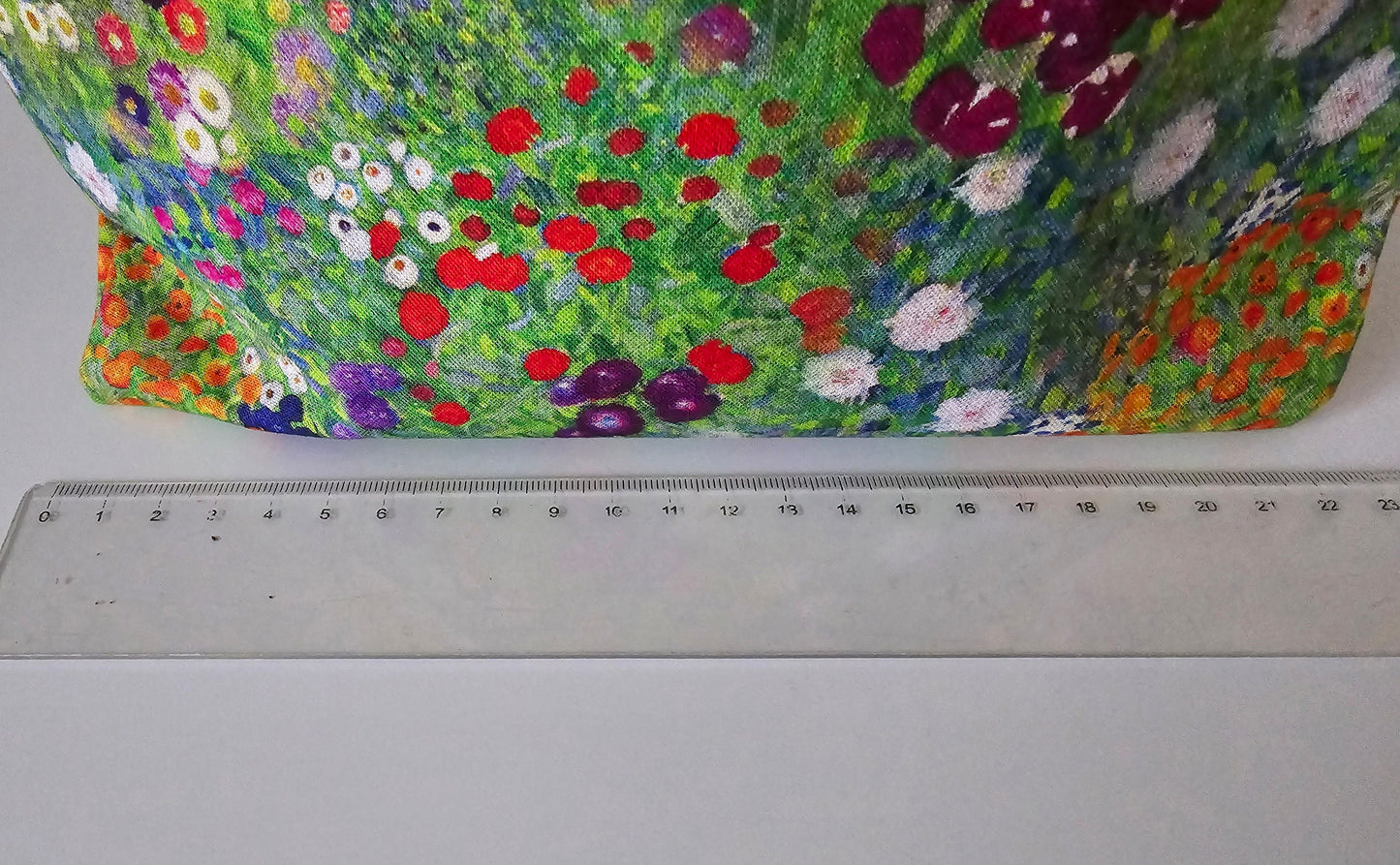 Gustav Klimt Floral Garden pattern fabric makeup bag, toiletries bag, cosmetic bag, make up bag - made in the UK, handcrafted cosmetic bag