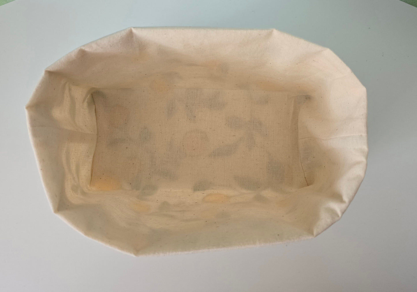 Italian Style Lemon pattern Fabric Basket with Canvas Lining. Bread Basket, Reversible Fabric Basket, Eco-Friendly Organiser, Home Decor