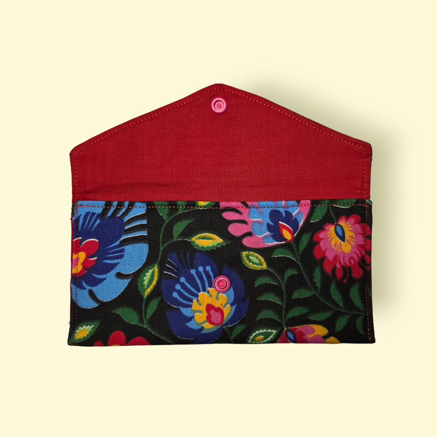 Traditional Hungarian style pattern padded fabric glasses case. Glasses, sunglasses, eyewear, spectacles, travel accessories, cosmetic bag FLOWERS