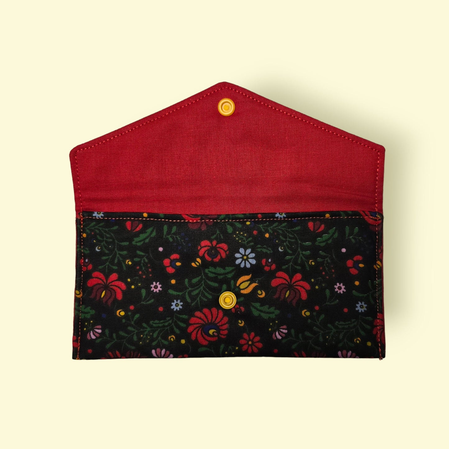 Traditional Hungarian style pattern padded fabric glasses case. Glasses, sunglasses, eyewear, spectacles, travel accessories, cosmetic bag FLOWERS