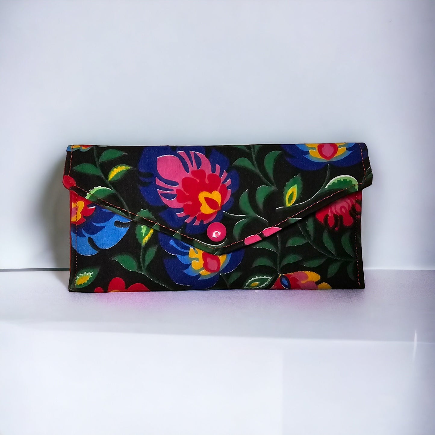Traditional Hungarian style pattern padded fabric glasses case. Glasses, sunglasses, eyewear, spectacles, travel accessories, cosmetic bag FLOWERS