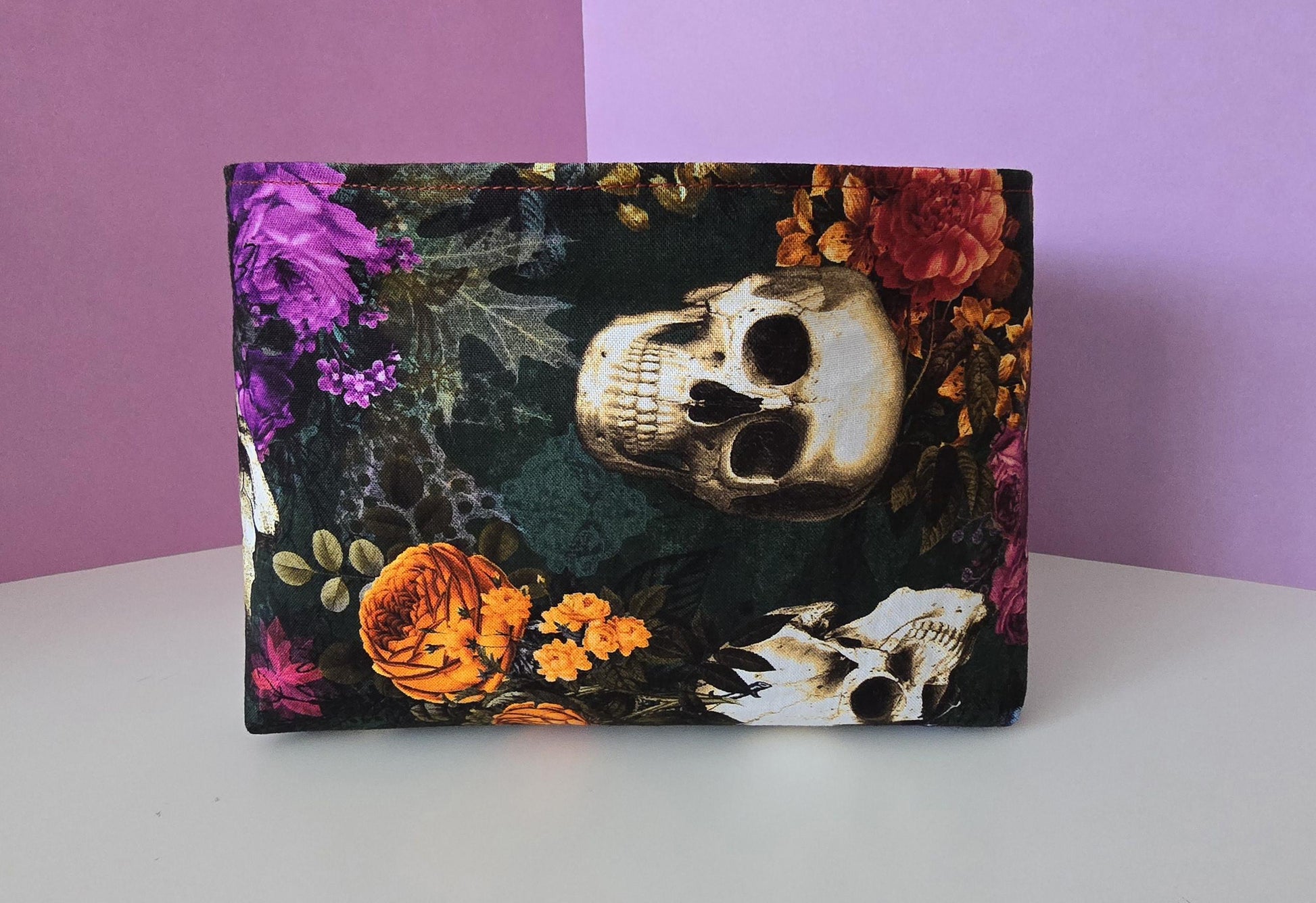 Halloween pattern Fabric Basket with Lining. Bread Basket, Reversible Fabric Basket, Eco-Friendly Organiser, Home Decor