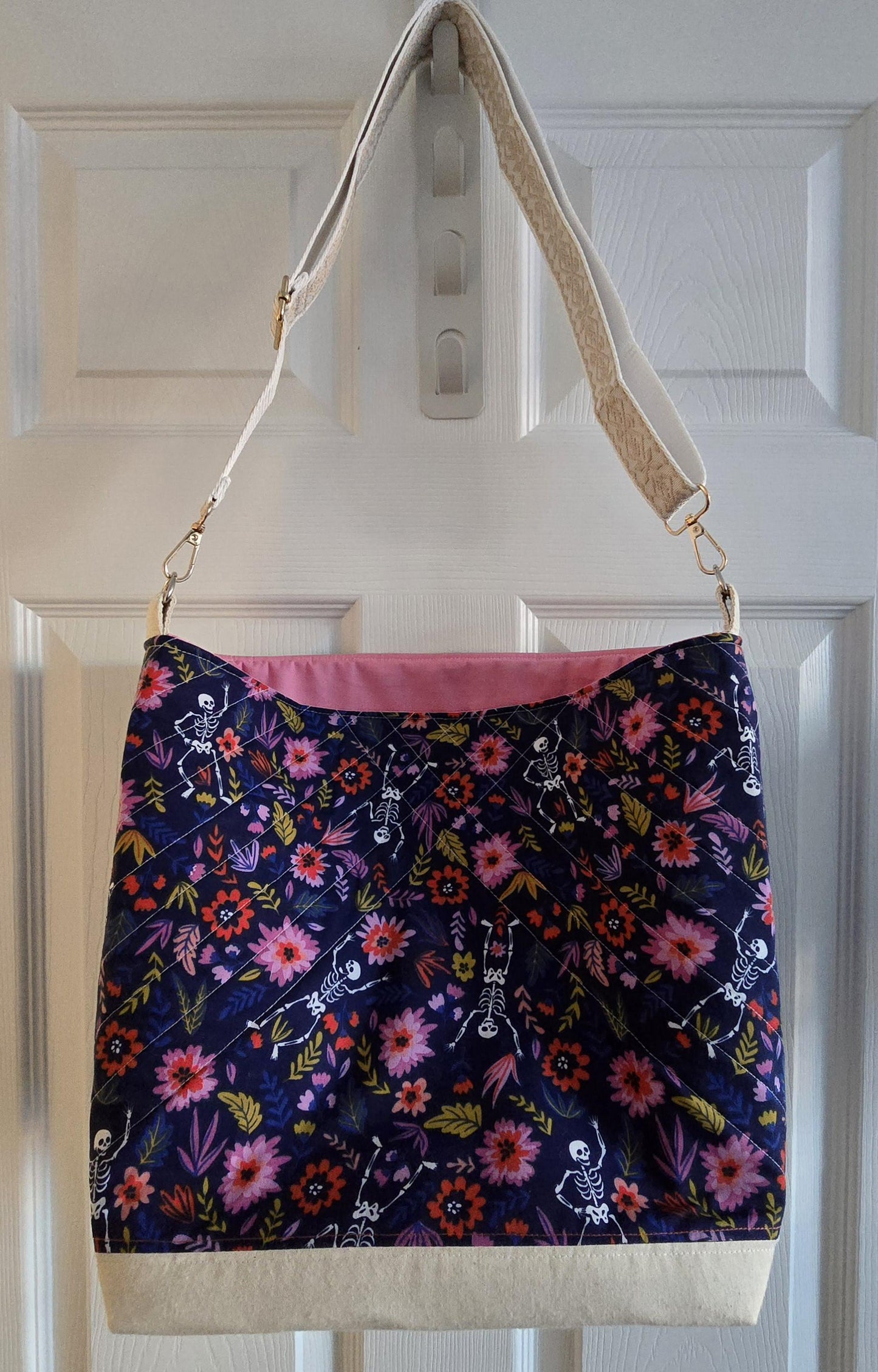 Halloween Pattern Tote Bag: Long Handled Cotton Shoulder Bag