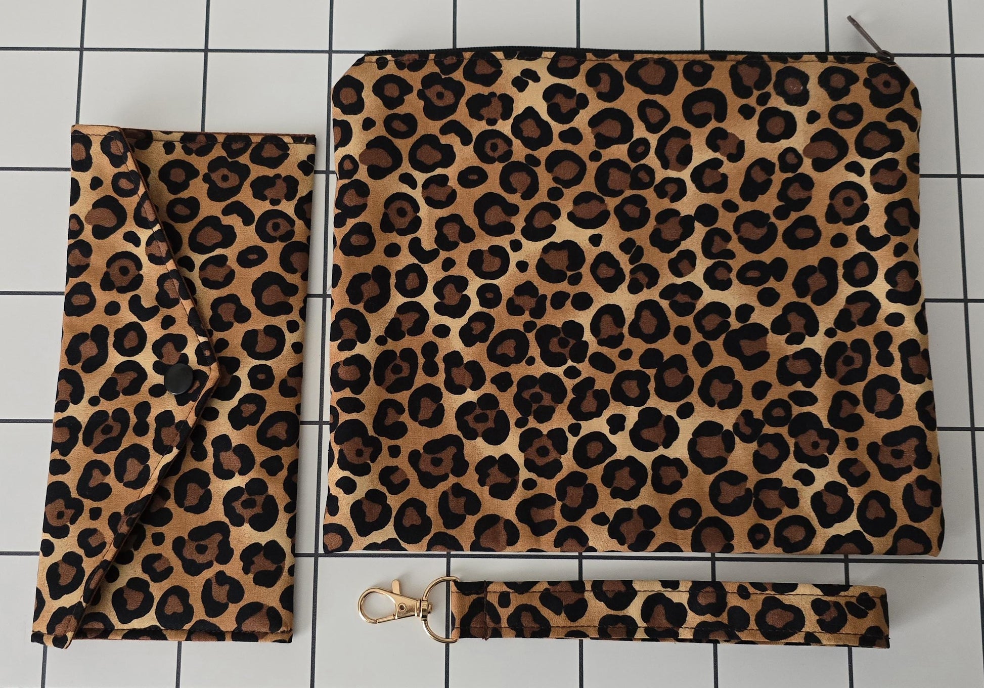 Animal Print Tote Bag: Long Handle Cotton Canvas Shoulder Bag