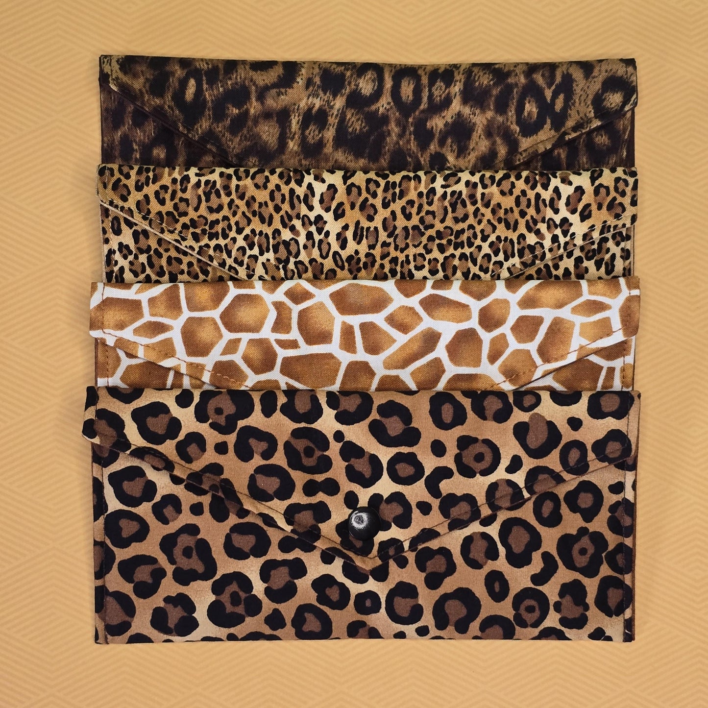 Animal Print Padded Glasses Case: Africa Collection Fabric