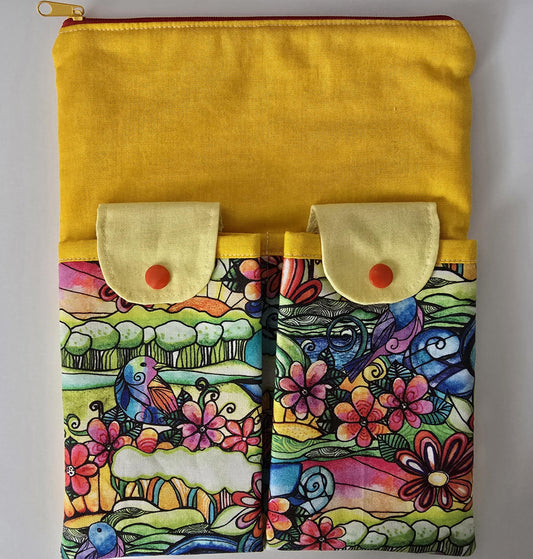 Modern Art Fabric iPad Pro Sleeve: Padded Tablet Case, Handmade in UK