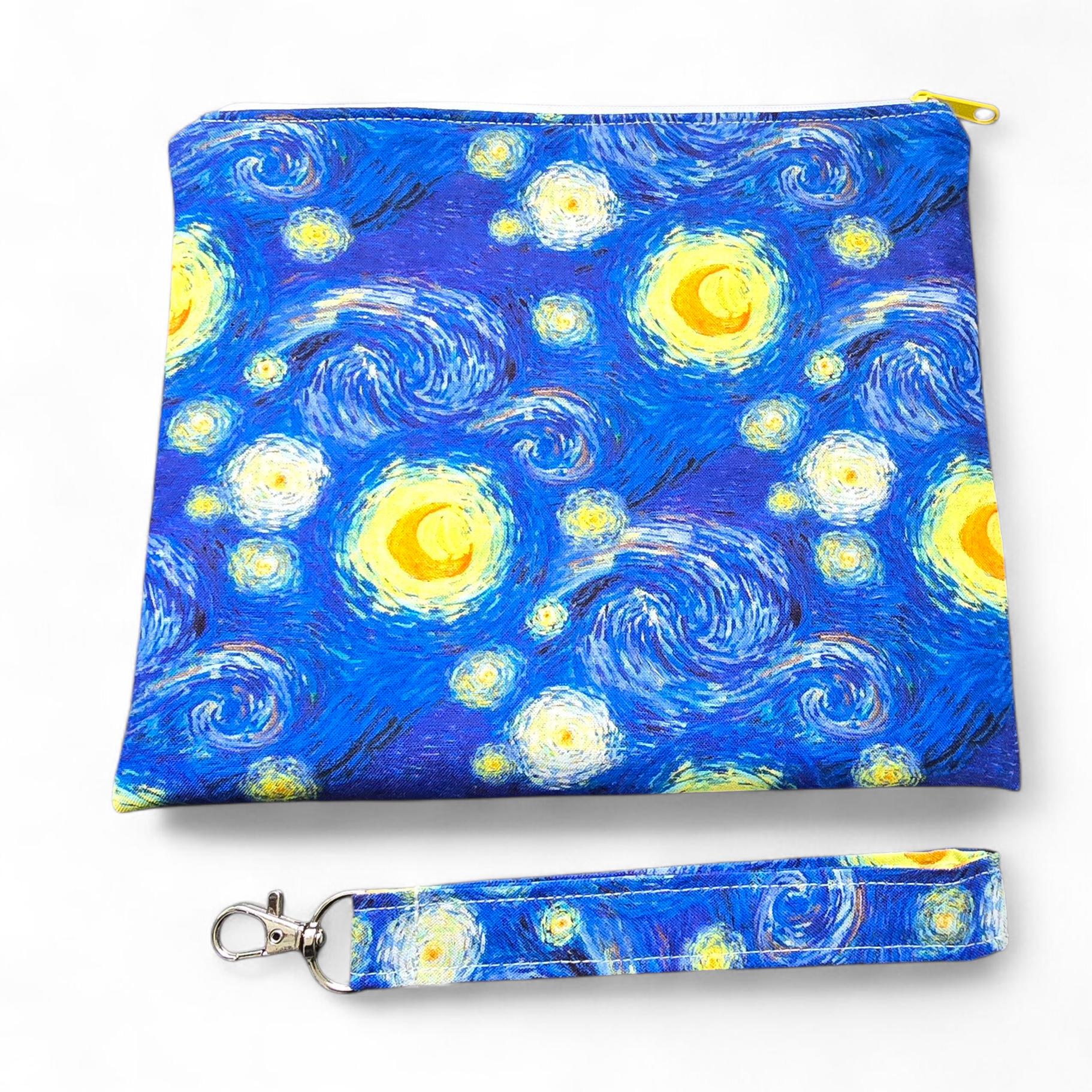 Vincent van Gogh The Starry Night Fabric Cosmetic Bag, Handcrafted Makeup Bag