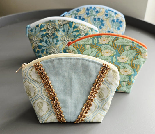 Mini Handcrafted Fabric Cosmetic Bag - UK Made